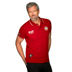 GrandPrix Originals Men's Gulf Vintage Polo - Merlot/Anthracite