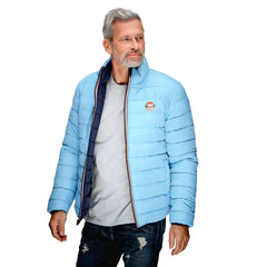 GrandPrix Originals Men's Gulf Reversible Puffer Jacket- Gulf Blue/Navy