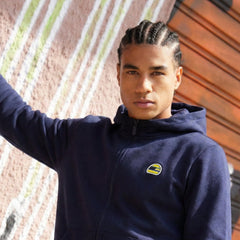 Ayrton Senna F1 Helmet Full Zip Hoodie - Navy