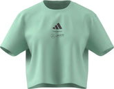 Mercedes - AMG Petronas Formula One Women's Premium Woven Crop T-Shirt - Frozen Green