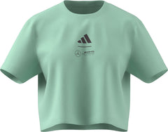 Mercedes - AMG Petronas Formula One Women's Premium Woven Crop T-Shirt - Frozen Green