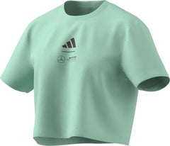 Mercedes - AMG Petronas Formula One Women's Premium Woven Crop T-Shirt - Frozen Green