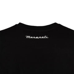 Maserati Large Logo Rubber Print T-Shirt - Black/Blue