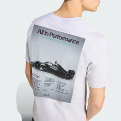 Mercedes - AMG Petronas Formula One Men's Car "All in Performance" Graphic T-Shirt - Light Grey