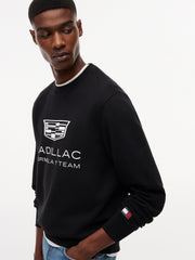 Cadillac F1 Racing Large Shield Graphic Crew Neck Sweatshirt - Black