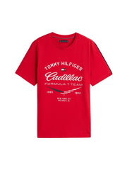 Cadillac F1 Racing Varsity Graphic T-Shirt - Red