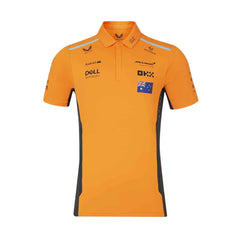 McLaren F1 Men's Oscar Piastri Team Drivers Polo Shirt - Papaya