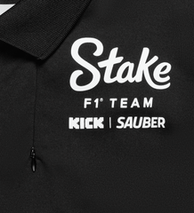 Stake F1 Kick Sauber 2025 Men's Team Polo Shirt - Black