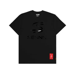 Ayrton Senna F1 Relaxed Fit Logo T-Shirt - Black/Red