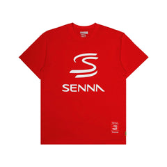 Ayrton Senna F1 Relaxed Fit Logo T-Shirt - Black/Red