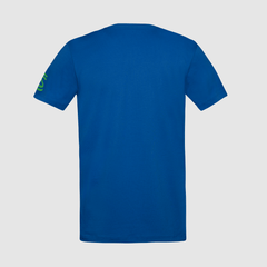 Ayrton Senna F1 Collegiate T-Shirt - Blue/Yellow