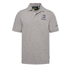 Ayrton Senna F1 Men's Legacy Polo Shirt - Navy/White/Gray Marble