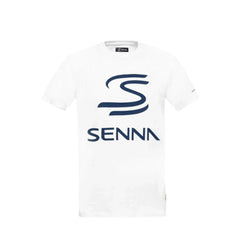 Ayrton Senna F1 Men's Legacy Logo T-Shirt - Navy/White/Gray Marble