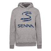 Ayrton Senna F1 Men's Legacy Pullover Hoodie - Navy/Gray Marble