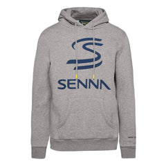 Ayrton Senna F1 Men's Legacy Pullover Hoodie - Navy/Gray Marble