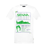 Ayrton Senna F1 Race T-Shirt - White/Yellow