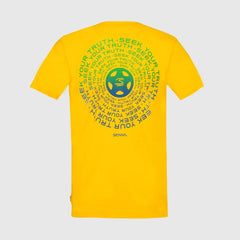 Ayrton Senna F1 Seek Your Truth Circle T-Shirt - White/Yellow