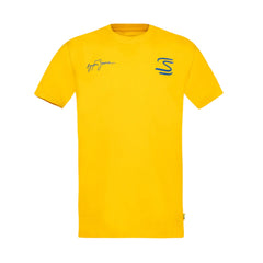 Ayrton Senna F1 Seek Your Truth Circle T-Shirt - White/Yellow
