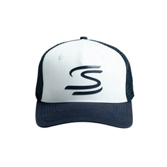 Ayrton Senna F1 Trucker Baseball Hat - Navy