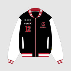 Ayrton Senna F1 Varsity Jacket - Black