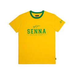 Ayrton Senna F1 Brazil T-Shirt - Yellow
