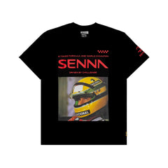 Ayrton Senna F1 Race T-Shirt - Black/Red