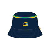 Ayrton Senna F1 Reversible Bucket Hat - Navy