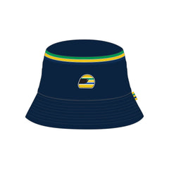 Ayrton Senna F1 Reversible Bucket Hat - Navy