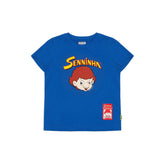Ayrton Senna F1 Kids Senninha Face T-Shirt - Youth Blue
