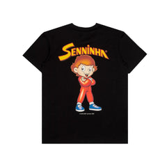 Ayrton Senna F1 Senninha Figure T-Shirt - Black
