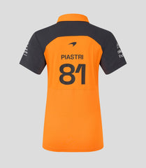 McLaren F1 Women's 2025 Oscar Piastri Team Drivers Polo Shirt- Papaya