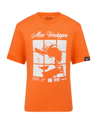 Red Bull Racing F1 Kids Max Verstappen Puzzle T-Shirt - Youth Exotic Orange
