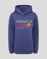 Red Bull Racing F1 Kid's Large Logo Hoodie - Youth Navy/Blue/Gray