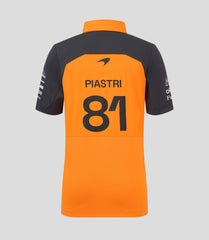 McLaren F1 Kids 2025 Oscar Piastri Team Drivers Polo Shirt- Youth Papaya