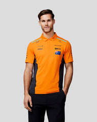 McLaren F1 Men's Oscar Piastri Team Drivers Polo Shirt - Papaya