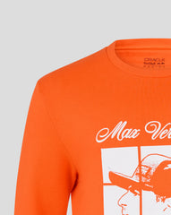Red Bull Racing F1 Max Verstappen Puzzle Crew Sweatshirt - Exotic Orange