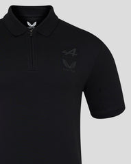 Alpine Racing F1 Dual Brand Polo Shirt - Caviar Black