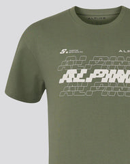 Alpine Racing F1 Silverstone Oversized T-Shirt - Egret/Deep Lichen Green