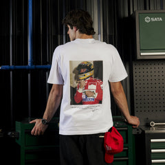 Ayrton Senna F1 x Tag Heuer 88 T-Shirt - White/Black