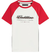 Cadillac F1 Racing Women's Script Raglon T-Shirt - White