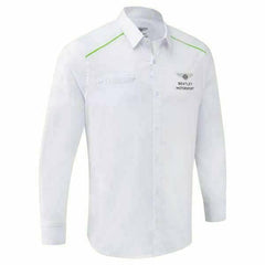 Bentley Motorsports Men's Team Long Sleeve Button Up Shirt - White