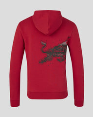 Red Bull Racing F1 Graphic Bull Hoodie - Grey Marl/Chilli Pepper