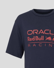 Red Bull Racing F1 Kids Relaxed Fit Large Front Logo T-shirt - Youth Navy