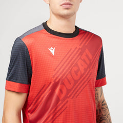 Ducati x Macron Men's Padel T-Shirt - Red/Black