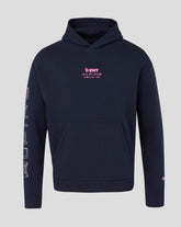 Alpine Racing F1 Sleeve Graphic Relaxed Fit Pullover Hoodie - Navy