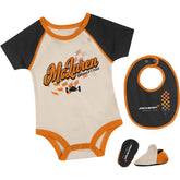 McLaren F1 x Outerstuff Baby Finish Line Bib and Bootie Set - New Born