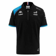 Alpine Racing F1 Women's Team Polo Shirt- Black/White/Blue