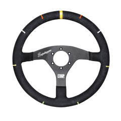 OMP Flat Steering Wheel In Aluminum