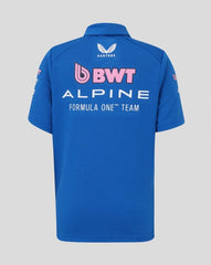 Alpine Racing F1 2026 Kids Team Polo Shirt - Youth Lapis Blue