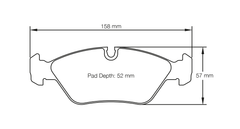 Pagid Race Pad Set 1144 29 19.5mm Front BMW E30 M3 Evo I&Ii
